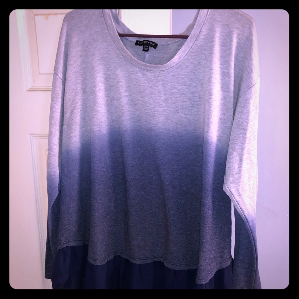 🌪BOGO🌪cute blue ombré Lane Bryant sweatshirt 18W